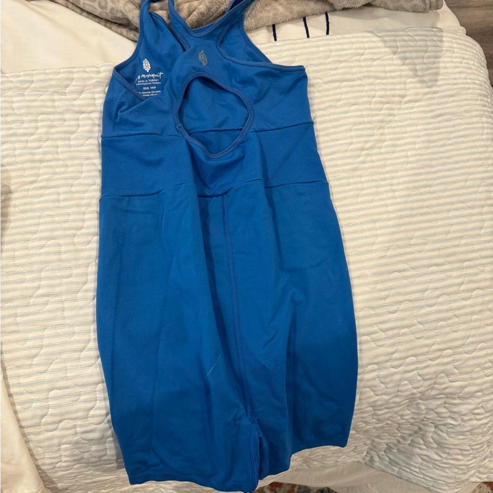 Free people blue athletic romper